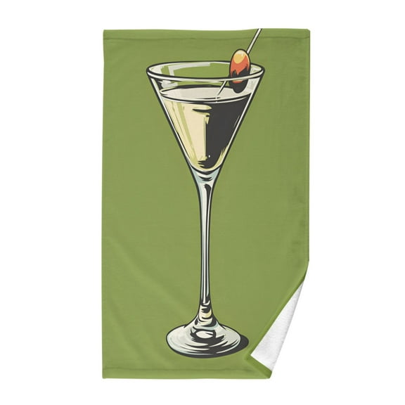 Yayeee 100% Cotton Hand Towels for Bathroom 16" x 28" Soft Absorbent Kitchen Towel, Light Black Martini