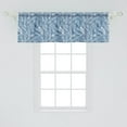 thumbnail image 2 of Ambesonne Navy Blue Window Valance, Abstract Exotic Nature, 54" X 18", Blue White, 2 of 3