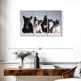 thumbnail image 3 of Elephant Stock French Bulldog Puppies Wall Art - Horizontal Multi Panel Canvas - Living Room Wall Decor - Animal Multi Panel - Blue And Black Decor - 33" x 20", 3 of 8