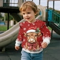 thumbnail image 3 of Garronmavis Christmas Highland Cow Toddler Girl Sweatshirt 5T Stylish Ruffle Long Sleeve Girls Top Fashion Girls Pullover Crewneck Sweatshirt Warm Fall Winter Clothes for Outdoor Activities, 3 of 7