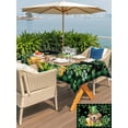 thumbnail image 4 of Outdoor Tablecloth with Umbrella Hole and Zipper, St Patricks Day Rectangle Table Cloth 60x84 Inch Waterproof Tablecloth, Watercolor Dogs Green Shamrock Plaid Picnic Table Cover for Patio Camping, 4 of 7