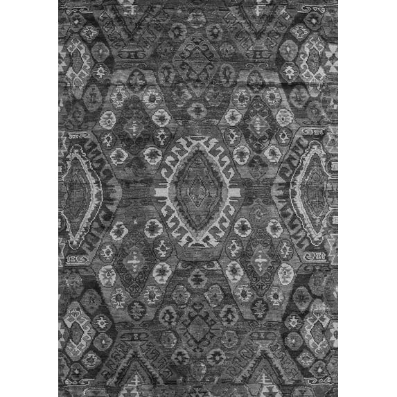 Ahgly Company Indoor Rectangle Abstract Gray Modern Area Rugs, 2' x 5'
