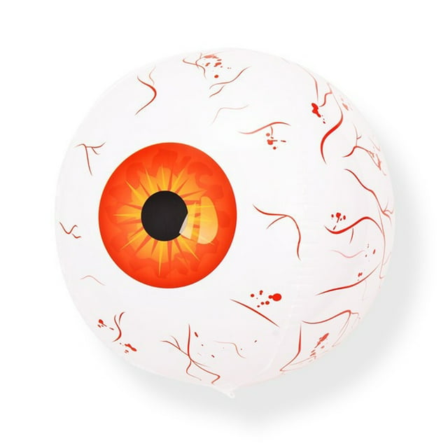 halloweentwentyinch4DEyeball película de aluminio globo decoración centro comercial bar diseño globo ocular forma de calabaza globo ocular con forma especial (rojo)