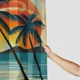 thumbnail image 3 of Orinice Summer Boho Palm Tree Shower Curtain, Abstract Mid Century Retro Modern Hawaiian Tropical Beach Sunset Bathroom Decor Set, Waterproof Fabric Polyester Bath Curtain with 12 Hooks  69x72, 3 of 7