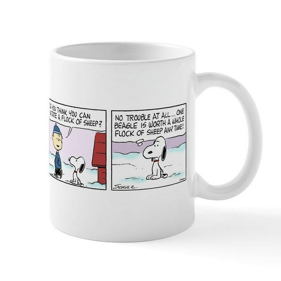 CafePress - Flock Of Beagles Mug - 11 oz Ceramic Mug - Novelty Coffee Tea Cup