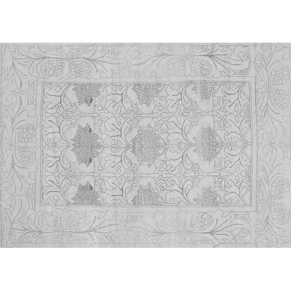 Ahgly Company Indoor Rectangle Oriental Gray Traditional Area Rugs, 7' x 10'