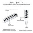 thumbnail image 5 of Rosec Jewels Certified Lab Grown Black Diamond Half Eternity Band - Black and White Diamond Band - AAAA Grade - with Jewelry Box, 18K White Gold, US 3.00, 5 of 6