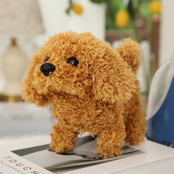 A Plush Electric Walking Barking Dog Toy Interactive Moving Puppy For Toddlers Boys Girls Realistic Battery Powered Pet