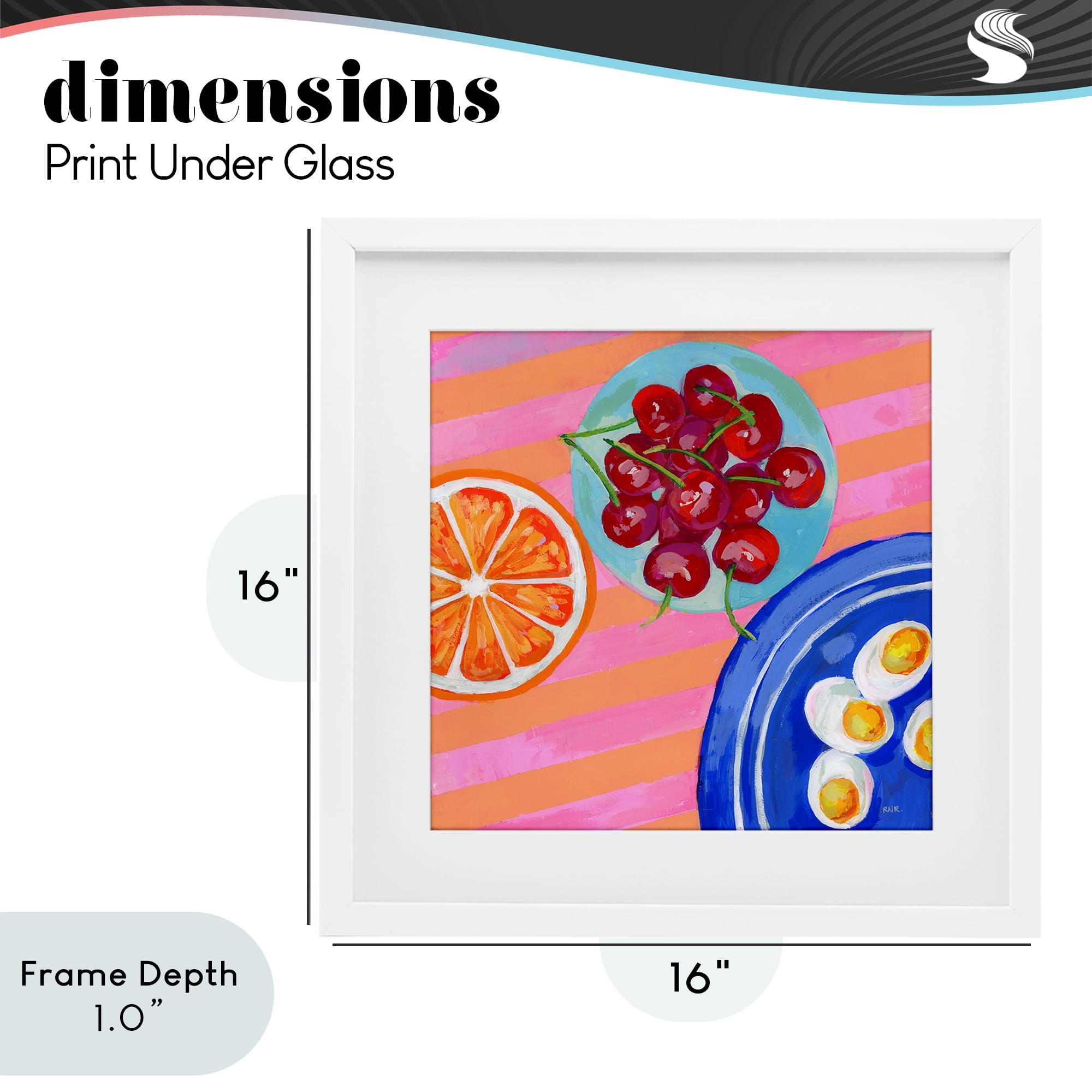 Stupell Industries Summer Snacks Picnic Blanket White Framed Print Under Glass, design by Rachael Reese