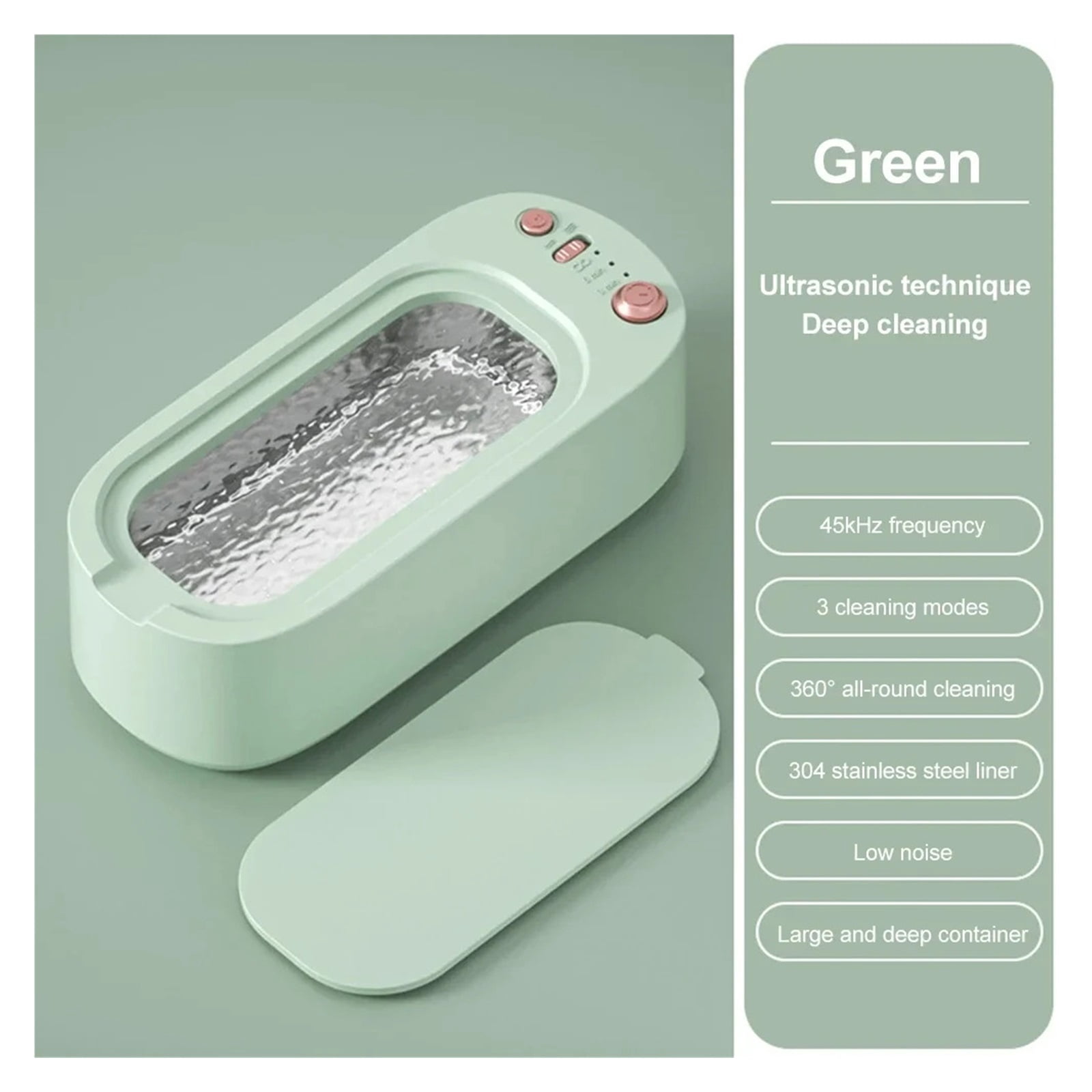 Cleaner High-Frequency USB Rechargeable Strength Adjustment Timing Home 4500 H Ultrasonic Cleaning Jewelry Glasses