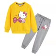 thumbnail image 3 of Hello Kitty primavera y otoño suéter lindo de algodón para niños pantalones deportivos casuales de dos piezas de manga larga para niña para chico, 3 of 5