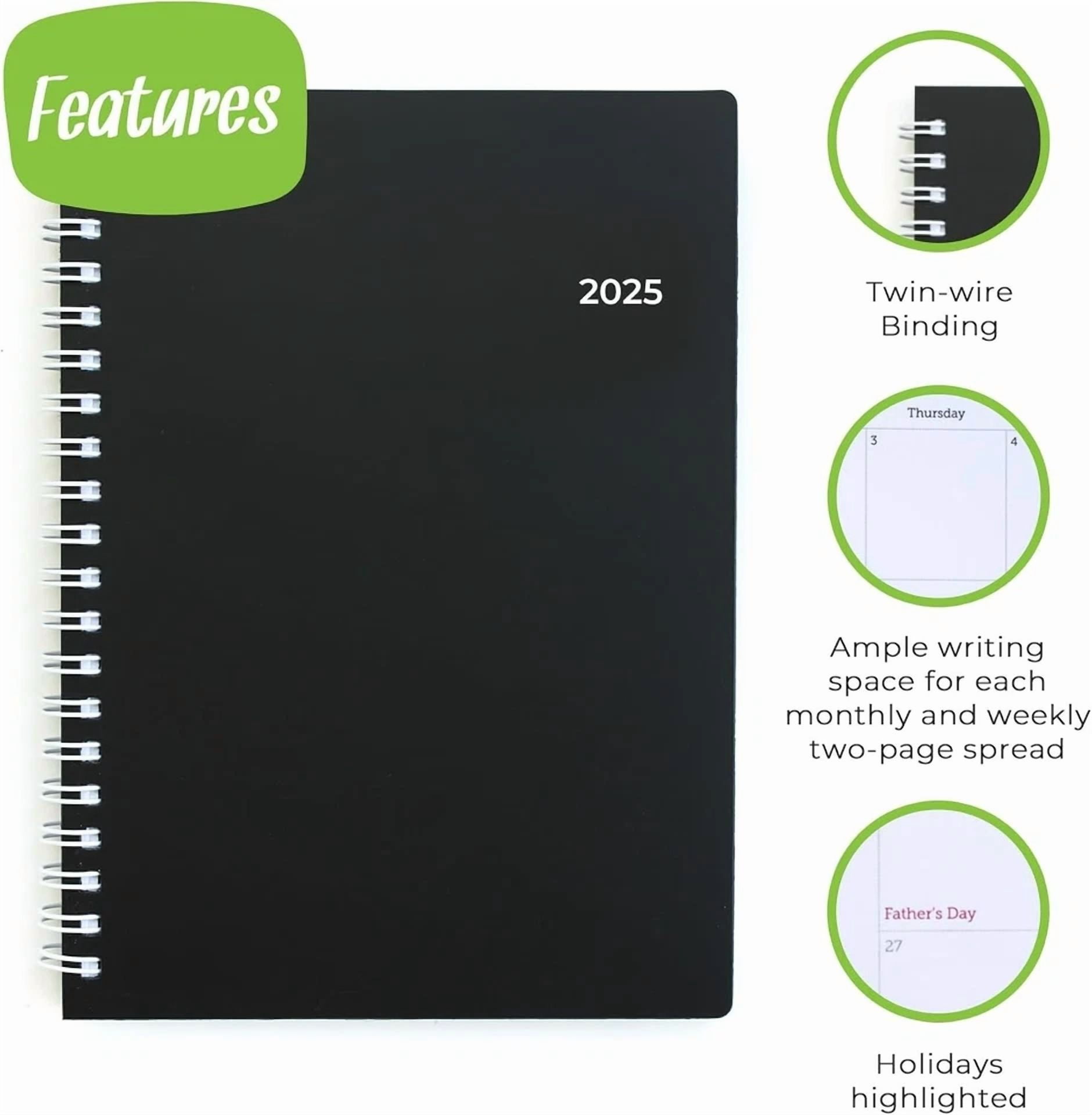 Walldeca 2025 Annual Weekly Planner, Weekly & Monthly Planner, Jan 2025-Dec 2025