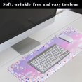 thumbnail image 5 of Cherry Blossom Gaming Mouse Pad for Desk XL Extended, Aesthetics Star Moon Cloud Floral Pastel Purple Pink Desk Pad Large Keyboard Desk Mat, Kawaii Cute Desk Accessories Decor Stuff, 31.5 X 11.8 Inch, 5 of 6
