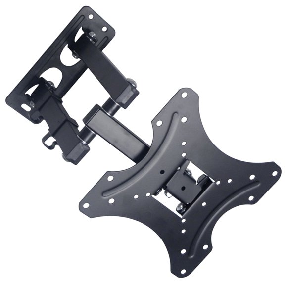 BESTYASH Monitor Wall Bracket For Flat Panel TV Square Black Articulates Collapses Various Occasions 1 Set