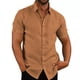 thumbnail image 1 of Minnieouse Banquete Senderismo Camisa de hombre Verano Botón abajo Manga corta Turn Down Neck Camisas Poliéster Ropa de moda Regalo de Camisetas Marrón SG, 1 of 5