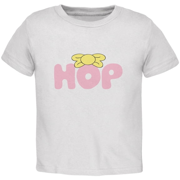 Easter - Hop Girls Bow Tie White Toddler T-Shirt