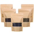 thumbnail image 1 of 50 Pcs Brown Paper Bags Stand Up Pouches Kraft Bags Coffee Bags Cookie Bags Sealable Bags For Packaging, 1 of 3