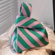 thumbnail image 1 of Bolsa Bolso con asa superior a rayas para mujer de mano tejido a la moda portátil para el trabajo (estilo 1), 1 of 7
