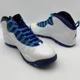 thumbnail image 4 of Ni - ke Air Jordan Retro 10 Charlotte Hornets White Leather Shoes Sz 11 Men's 310805-107, 4 of 5