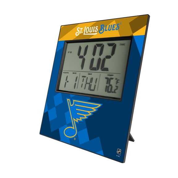 Keyscaper St. Louis Blues Color Block Digital Desk Clock