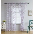 thumbnail image 7 of Muuphra Purple Burnout Floral Light-Filtering Curtains for Living Room Bedroom Girl's Room ,2 Panels,55×63", 7 of 7