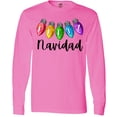 thumbnail image 3 of Inktastic Feliz Navidad Rainbow Holiday Lights Long Sleeve T-Shirt, 3 of 5