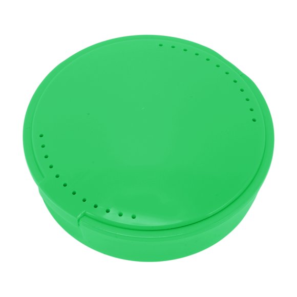 Unique Bargains 1 Pc Caja para Brackets con Espejo Estuche Redondo Verde