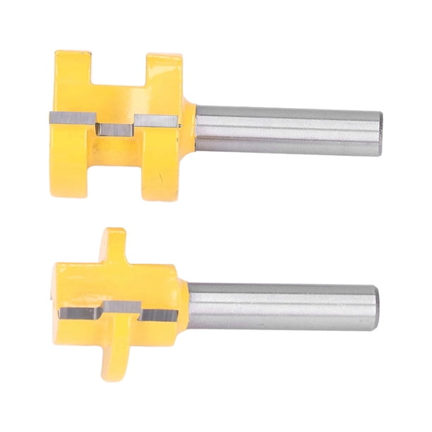 Broca Para Enrutador De Pisos, Fresa De Espigas Con Ranura En T, Sin Rebabas, Corte Suave De 1-1/8 Pulgadas De Diámetro Para Pisos De Madera