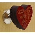 thumbnail image 2 of IBA Indianbeautifulart Boutons de Meubles Gravés Rouges, Lot de 10, 2 of 3