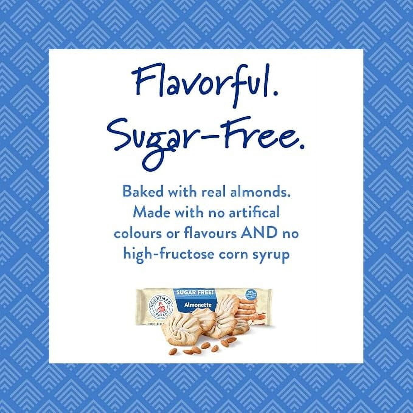 Voortman Bakery #1 in U.S. ZERO SUGAR COOKIES - Iced Almonette Cookies (Pack of 4 x 8 Oz Ea) Made Real ingredients ... Delicious!