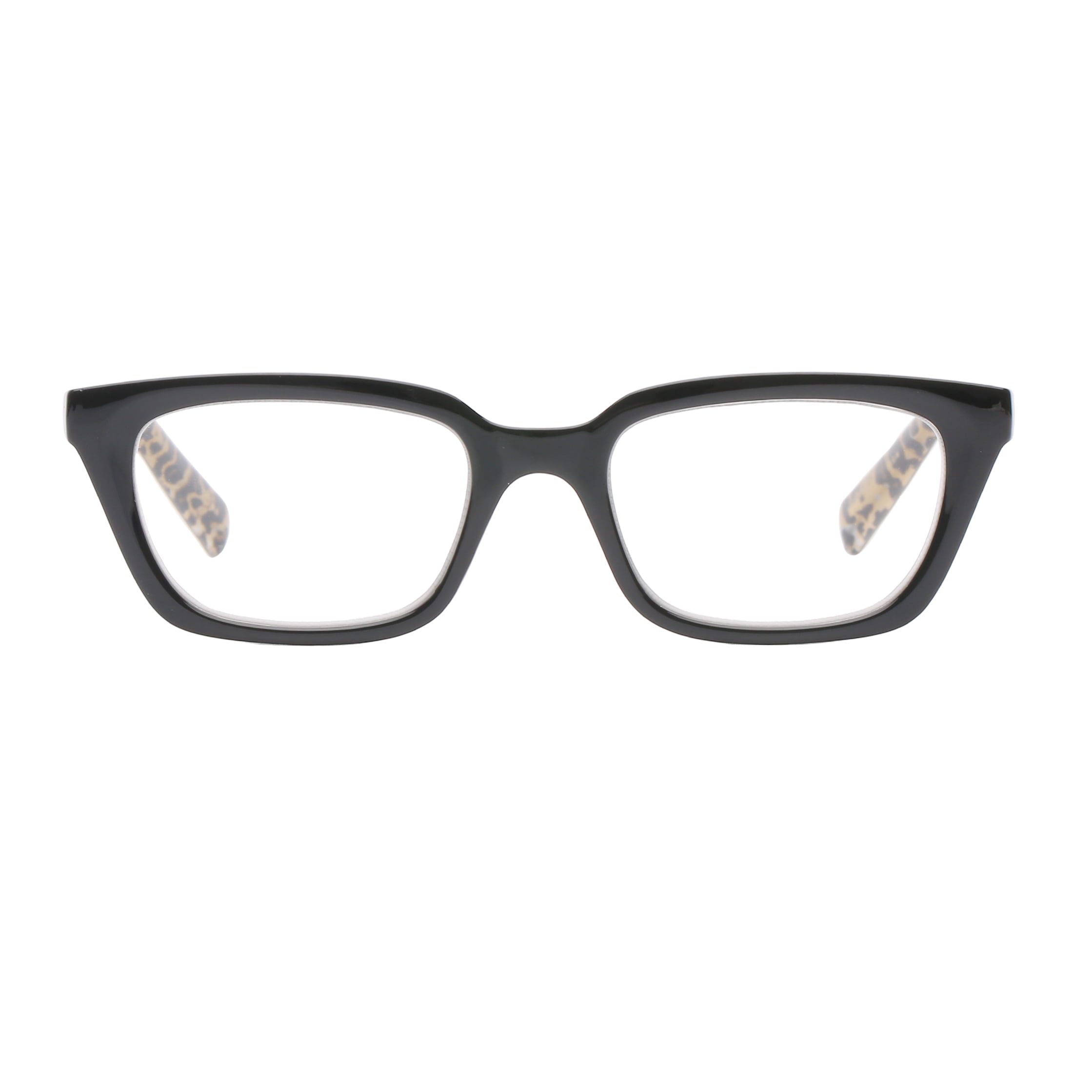 (2 pack) Rz by Rachel Zoe Womens Cateye Reading Glasses with Case, Black/Tortoise, Sabine +1.25