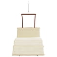 thumbnail image 3 of vidaXL Solid Poplar Wood Chair Porch Swings with Swing Chair and Cushion, Off-White, 3 of 10