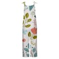 thumbnail image 4 of Birdeem Women Ladies Printed Summer Sleeveless Backless Loose Long Playsuits Rompers Jumpsuit, 4 of 8