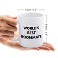 thumbnail image 2 of Funny "World's Best Roommate" Mug - 11oz Ceramic Birthday Gag Gift, 2 of 8