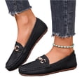 thumbnail image 3 of Womens Classic Slip On Loafer Flats Horsebit Decor Faux Leather Upper Non Slip Soft Sole for Office Work Commute Business Casual Daily Wear Shoes 43, 3 of 6
