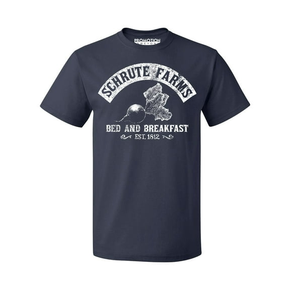P&B Schrute Farms Beets Bed & Breakfast Funny Men's T-shirt, 2XL, Navy