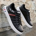 thumbnail image 3 of Men's Lace-up Sneakers • Striped Skate Shoes • Breathable and Comfortable • Providing Excellent Traction, 3 of 9