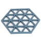 thumbnail image 2 of Posavasos antideslizantes para mesa de comedor, juego de 4, color azul, con diseño de rejilla hexagonal y resistentes al calor de TPR, 2 of 8