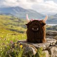 thumbnail image 6 of Gumesh Highland Cow Stuffed Animal Plush Toy - Cute Fluffy Brown Plushie - Soft Cotton Farm Animal Toys for Kids Girls Boys - Kawaii Room Decor Birthday, 6 of 8