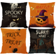 thumbnail image 4 of Funda de almohada de Halloween, decoración de calavera y calabaza, para el hogar, Navidad, vacaciones, sofá, coche, sala de estar, juego de fundas de cojín de parodia, 4 of 8