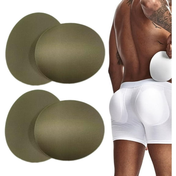 JOCKMAIL 2 Pair Mens Rear Enhancing Removable Butt Pads Foam Contour Hip Sponge Buttock Pads Enlarge Underwear