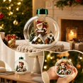 thumbnail image 5 of Light Up Christmas Glass Ball Ornament 3.1 Inches, Warm LED Scene with Santa Tree for Holiday Hanging Decor, 5 of 7