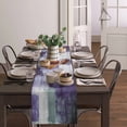 thumbnail image 2 of Oil Painting Abstract Geometric Purple Table Runner Home Wedding Table Mat Centerpieces Decoration Party Dining Long Tablecloth, 2 of 5