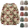 thumbnail image 7 of Women's Long Sleeve Christmas Pullover 3 D Christmas Printed Pullover Sweatshirt, 7 of 7