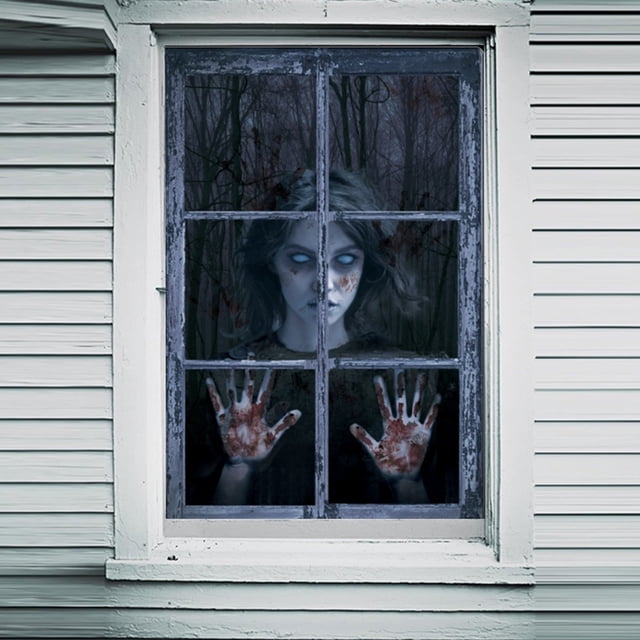 AYktou Halloween Decorations,Halloween Party Favors,Halloween Party Decorations Halloween Horror Scary Window Stickers Window Decorations Party Decorations Interior Halloween Decoration Window Sticker