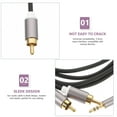 thumbnail image 3 of Miangastore Stereo Audio Cable Copper Grey For Smartphone Home Use 1Pack, 3 of 9