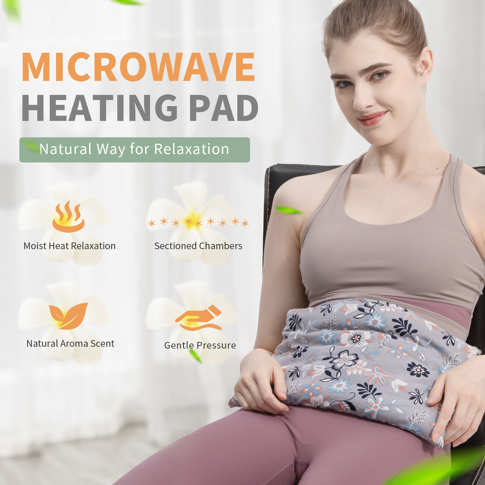 UNCN Microwavable Heating Pad, 9" x 15" photo 2