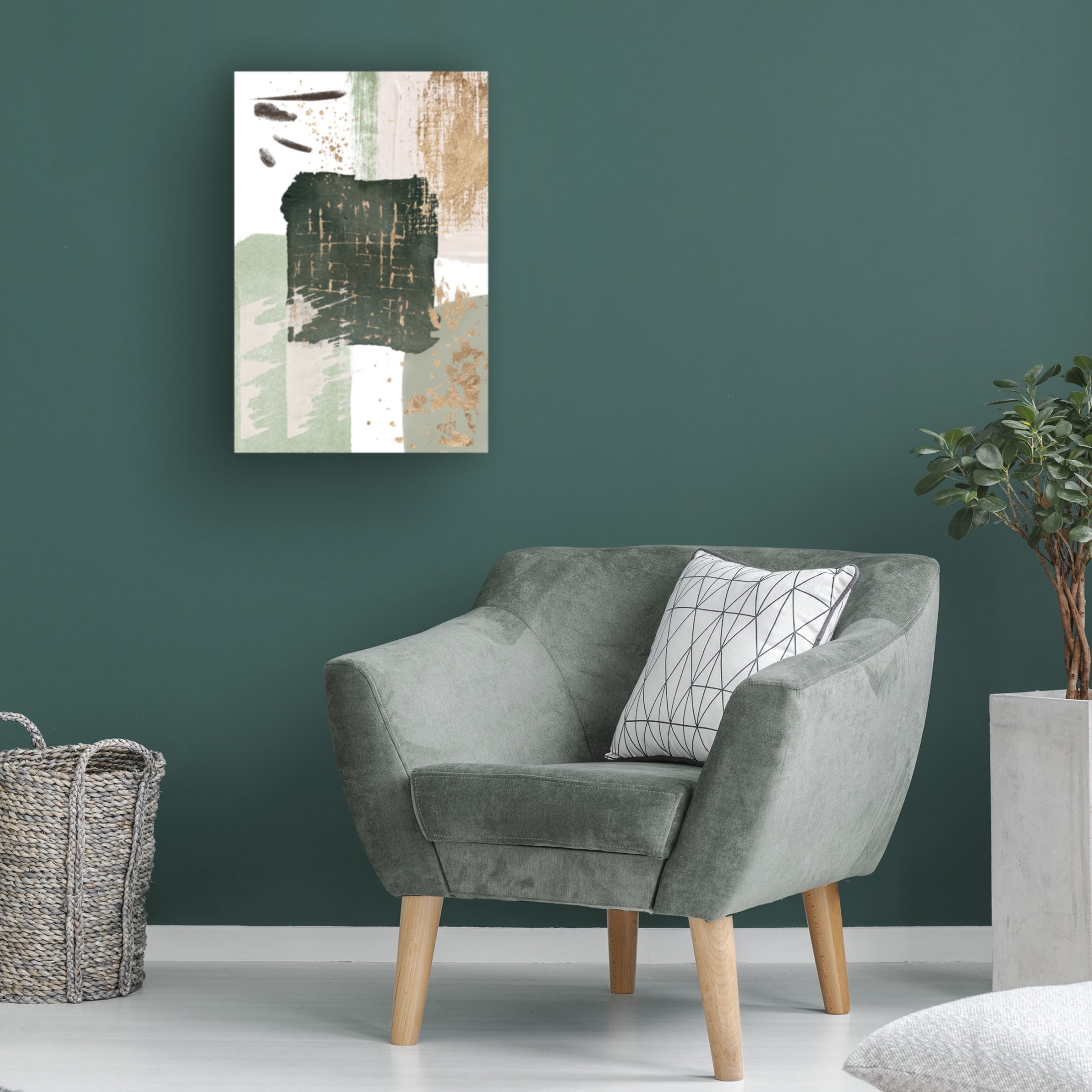 Trademark Fine Art Sally Ann Moss Green of Curiosity 1 Canvas Wall Art