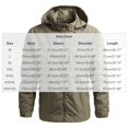 thumbnail image 2 of Rrxhxhs Raincoat for Men Solid Color Detachable‑Hood Long Sleeve Windproof Waterproof Hooded Outdoor Jacket with Multi Zipper Pockets, 2 of 4
