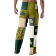 thumbnail image 3 of Domuza St Patricks Day Pajama Pants Men Shamrock Clover Drawstring Elastic Waist Pj Pants Relaxed Fit Soft Lounge Sleep Pants with Pockets Mint Green L, 3 of 5